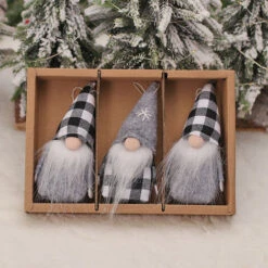 3 Pezzi Gnomo Di Natale In Legno E Rete - Ciondolo Albero Di Gnomo Di Natale - Ciondolo Di Natale Circa 7,5 Cm - Confezione Regalo Di Gnomo Di Natale -Vendite ATMOSPHERA || None || Maxwell & Williams 93929455 3