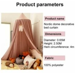 Baldacchino Per Letto Per Bambini, Tenda Per Letto A Baldacchino Zanzariera Per Casetta Per Bambini A Cupola Per La Decorazione Della Camera Da Letto, Altezza 250 Cm (rosa-2) -Vendite ATMOSPHERA || None || Maxwell & Williams 94162491 3