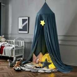 Baldacchino Per Letto Per Bambini, Tenda Per Letto A Baldacchino Per Bambini Zanzariera Per Casetta Da Gioco A Cupola Per La Decorazione Della Camera Da Letto, Altezza 250 Cm (blu-2) -Vendite ATMOSPHERA || None || Maxwell & Williams 94162580 3