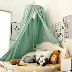 Baldacchino Per Lettino - Zanzariera In Pizzo - Baldacchino Per Bambina - Baldacchino Per Letto Principessa Per Gioco Di Lettura - Camera Da Letto - Spogliatoio (verde Chiaro)