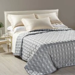 Caleffi - Copriletto-trapuntato Nuit 68% Cotone, 32% Poliestere Non Specificato Matrimoniale Grigio