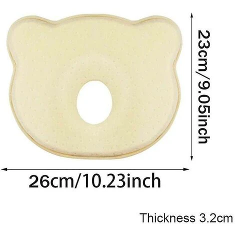 Cuscino Per Bebè, Cuscino Per Bebè Contro Testa Piatta, Cuscino Ortopedico Per Bebè, Cuscino Per Neonato, Cuscino Per Bebè Contro, Cuscino In Memory Foam, 0-24 Mesi (Giallo 4 Cuscino Per Bebè, Cuscino Per Bebè Contro Testa Piatta, Cuscino Ortopedico Per Bebè, Cuscino Per Neonato, Cuscino Per Bebè Contro, Cuscino In Memory Foam, 0-24 Mesi (Giallo - immagine 2