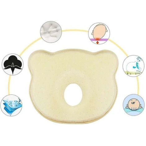 Cuscino Per Bebè, Cuscino Per Bebè Contro Testa Piatta, Cuscino Ortopedico Per Bebè, Cuscino Per Neonato, Cuscino Per Bebè Contro, Cuscino In Memory Foam, 0-24 Mesi (Giallo 5 Cuscino Per Bebè, Cuscino Per Bebè Contro Testa Piatta, Cuscino Ortopedico Per Bebè, Cuscino Per Neonato, Cuscino Per Bebè Contro, Cuscino In Memory Foam, 0-24 Mesi (Giallo - immagine 3