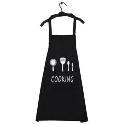 Betterlifefg-unisex Chef Cucina Grembiule Impermeabile Con Tasche Grembiuli Per Cucinare Ristorante Lavoro Barbecue Giardinaggio Artigianato Cucina Nero, Un Pezzo