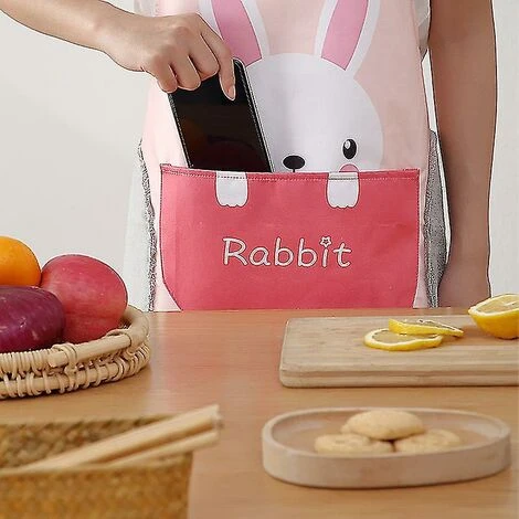 Grembiule Da Cucina Resistente Alle Macchie E All'acqua Per Asciugarsi Le Mani (coniglio Rosa) 5 Grembiule Da Cucina Resistente Alle Macchie E All'acqua Per Asciugarsi Le Mani (coniglio Rosa) - immagine 3