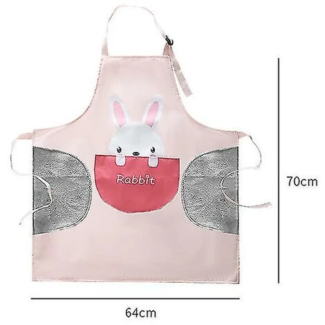 Grembiule Da Cucina Resistente Alle Macchie E All'acqua Per Asciugarsi Le Mani (coniglio Rosa) 7 Grembiule Da Cucina Resistente Alle Macchie E All'acqua Per Asciugarsi Le Mani (coniglio Rosa) - immagine 5