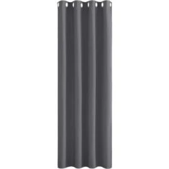 Tenda Oscurante - Decorazione Finestra - Set Di 1 Tende Antifreddo Isolanti Termiche Con Occhielli Isolamento Luce E Raggi UV, Pronte Da Appendere, L 132 X H 213 Cm, Grigio