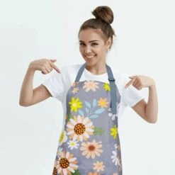 Grembiule Da Cucina Grembiule Impermeabile Regolabile Con Tasca, Grembiule A Fiori Per Donna Uomo, Grembiule Da Chef In Poliestere Per Barbecue, Cucina, Giardinaggio, Ristorante, Bar -Vendite ATMOSPHERA || None || Maxwell & Williams 94293915 3