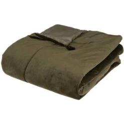 Piumino Di Velluto Sonia Kaki 80 X 180 - Atmosphera Créateur D'intérieur