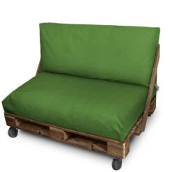 Cuscini Per Pallet Da Esterno Verde Naylim Opaco Fodera Schienale Angolo 65x45x25 Senza Imbottitura Verde