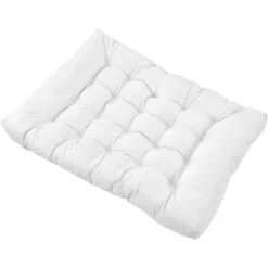 Nova Cuscino Da Esterni 80x120x12 Cm Da Pallet Imbottito E Resistente Vari Colori Dimensioni : Bianco