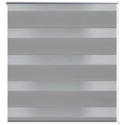 Tenda A Rullo Oscurante Zebra 40x100cm Grigia VidaXL