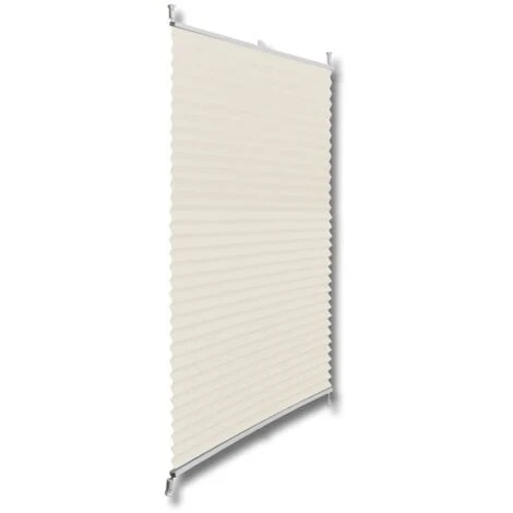 Tenda Plissè 40x125cm Crema VidaXL 5 Tenda Plissè 40x125cm Crema VidaXL - immagine 3