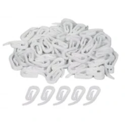Trade Shop - 60 Pezzi Ganci In Plastica Bianco A Proboscide Papera 25mm Per Tende Tenda