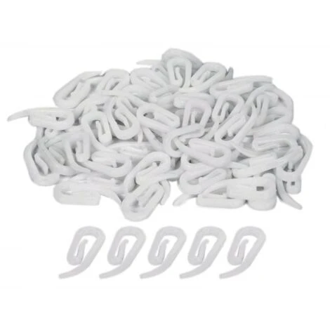 Trade Shop - 60 Pezzi Ganci In Plastica Bianco A Proboscide Papera 25mm Per Tende Tenda 3 Trade Shop - 60 Pezzi Ganci In Plastica Bianco A Proboscide Papera 25mm Per Tende Tenda