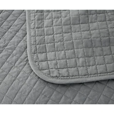 WOLTU Trapuntino Matrimoniale In Tinta Unita Double Face. Copriletto In Microfibra Di Poliestere. Trapunta Estiva Primaverile Grigio. 240x260 Cm 6 WOLTU Trapuntino Matrimoniale In Tinta Unita Double Face. Copriletto In Microfibra Di Poliestere. Trapunta Estiva Primaverile Grigio. 240x260 Cm - immagine 4