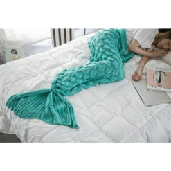 Coperta Coda Di Sirena Per Adulti, Sacco A Pelo Coperta Sirena Triumph Idea Regalo Personalizzata Per Compleanno San Valentino Donne Ragazze, Motivo A Squame Di Pesce, 190 X 90 Cm (Verde) -Vendite ATMOSPHERA || None || Maxwell & Williams 95219681 3