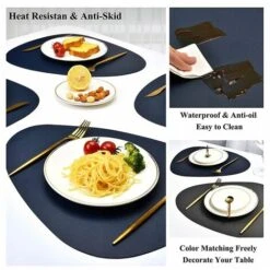 Tovagliette In Pelle Tovagliette Occidentali Lavabili E Resistenti All'olio Tovagliette In Pelle Irregolari Blu Scuro Confezione Da 4 10 Tovagliette In Pelle Tovagliette Occidentali Lavabili E Resistenti All'olio Tovagliette In Pelle Irregolari Blu Scuro Confezione Da 4 -Vendite ATMOSPHERA || None || Maxwell & Williams 95220817 4