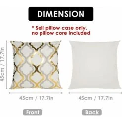 Set Di 4 Fodere Per Cuscino Geometria Moderna Con Cerniera Invisibile, Fodera Per Cuscino Decorazione Casa Soggiorno Camera Da Letto Per Divano Divano, Sedia, Letto, Giardino 45 X 45 Cm (bianco E Oro) -Vendite ATMOSPHERA || None || Maxwell & Williams 95222011 2