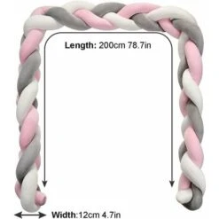 Paracolpi Per Lettino 2 M Serpente Intrecciato Cuscino Paracolpi Decorazione Paracolpi Paracolpi Velluto Culla Paracolpi Intrecciato Vivaio Per Culla Neonato (cenere Bianca In Polvere) -Vendite ATMOSPHERA || None || Maxwell & Williams 95222287 5