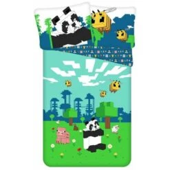 Parure Copripiumino Minecraft Overworld Double Face Letto Singolo