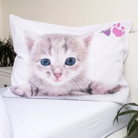 Parure Copripiumino Double Face Micio Per Letto Singolo 5 Parure Copripiumino Double Face Micio Per Letto Singolo - immagine 3