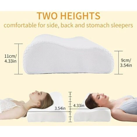 Cuscino In Memory Foam Cuscino Cervicale Ergonomico Cuscino Ortopedico Sonno Profondo Lavabile (5030107cm) 6 Cuscino In Memory Foam Cuscino Cervicale Ergonomico Cuscino Ortopedico Sonno Profondo Lavabile (5030107cm) - immagine 4