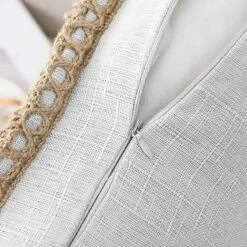 Set Di 2 Federe Per Cuscino - Iuta Di Lino Con Bordi Rifiniti Federe Per Cuscino Decorativo Per Letto Home Decor, 18 X 18, Bianco -Vendite ATMOSPHERA || None || Maxwell & Williams 95704367 5