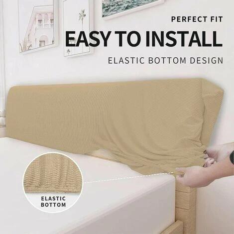 GTA Copri Testiera Elasticizzato, Copri Testiera Jacquard Quadrato Piccolo, Copri Testiera Antipolvere Per Camera Da Letto (sabbia) 6 GTA Copri Testiera Elasticizzato, Copri Testiera Jacquard Quadrato Piccolo, Copri Testiera Antipolvere Per Camera Da Letto (sabbia) - immagine 4