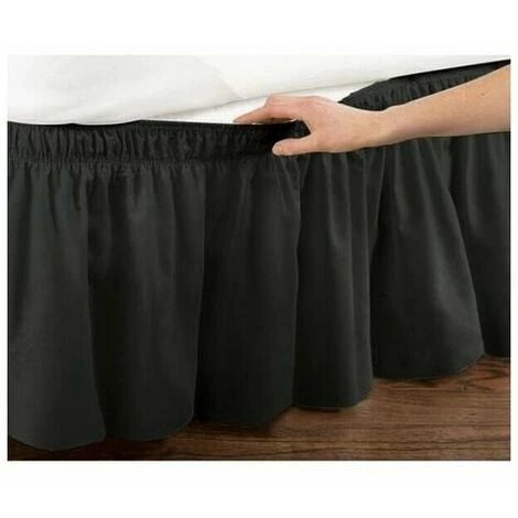 Sommier Letto Cache Elastico Colorato Gonna Tinta Unita Nera 150X200+30Cm Adelala 3 Sommier Letto Cache Elastico Colorato Gonna Tinta Unita Nera 150X200+30Cm Adelala