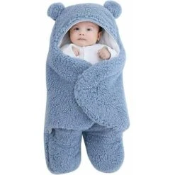 Neonato - Sacco Nanna - Coperta Con Cappuccio Coperta Invernale Calda - Pile Con Gambe - Per Passeggino 1-3 Mesi