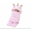 Sacco A Pelo Per Bambini Fasce Neonato Ragazza Ragazzo Triom Unicorno Coperta Per Bambini Coperta Spessa E Avvolgente Con Nido Cappuccio D'angelo Caldo In Velluto Corallo Sacco A Pelo Per Neonato Pied