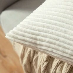 Set Di 2 Fodere Per Cuscini Decorativi In Velluto A Coste Per Divano, Morbida Federa Decorativa Per Casa, Soggiorno, Camera Da Letto, Letto, Ufficio, 30 X 50 Cm, Bianco -Vendite ATMOSPHERA || None || Maxwell & Williams 95786891 3