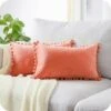 Federa Per Cuscino 30x50 Cm Rosa Corallo Decorazione Soggiorno Casa Scandinava Set Di 2 Copricuscini Morbido Velluto Double Face Rettangolare Tinta Unita Per Cuscino Lombare Poltrona Ufficio -Vendite ATMOSPHERA || None || Maxwell & Williams 95786989 1