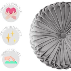 Cuscino Rotondo Zucca Effetto Velluto Circolari Per Divano Decorativo Letto 40 Cm Grigio 10 Cuscino Rotondo Zucca Effetto Velluto Circolari Per Divano Decorativo Letto 40 Cm Grigio -Vendite ATMOSPHERA || None || Maxwell & Williams 95979660 4