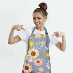 Grembiule Da Cucina Grembiule Impermeabile Regolabile Con Tasca Grembiule Floreale Donna Uomo Grembiule Da Cucina In Poliestere Per Barbecue Cucina Giardinaggio Ristorante Cafe -Vendite ATMOSPHERA || None || Maxwell & Williams 96192243 3