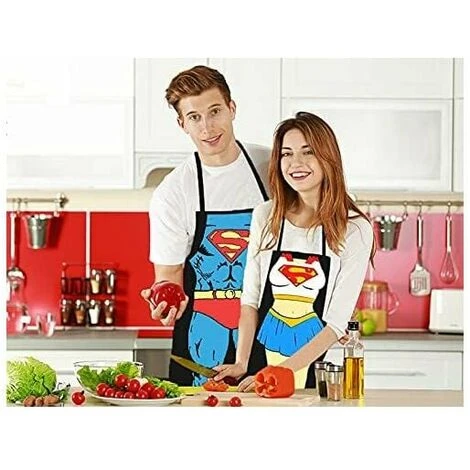 Set Grembiuli Da Cucina - Versione Superman Per Uomo E Donna, Grembiuli Per Coppia 7 Set Grembiuli Da Cucina - Versione Superman Per Uomo E Donna, Grembiuli Per Coppia - immagine 5