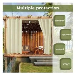 Tende Da Esterno Giardino Patio Gazebo Tende Oscuranti Antivento Protezione UV Antimuffa, Tende Termoisolanti Con Asole, 120 Cm Di Larghezza X 150 Cm Di Altezza, 2 Pannelli, Beige, -Vendite ATMOSPHERA || None || Maxwell & Williams 96204506 4