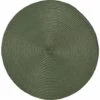 KOOPMAN Tovagliette Americane Per Colazione Sottopiatto Lavabile Tonda 38 Cm -Verde