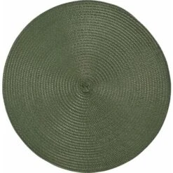 KOOPMAN Tovagliette Americane Per Colazione Sottopiatto Lavabile Tonda 38 Cm -Verde