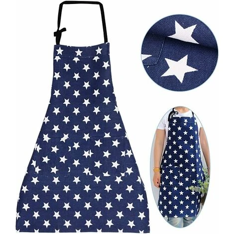 LITZEE Grembiule Protettivo Grembiule Stella Con Tasca Grembiule Da Cucina Regolabile Grembiule Da Cucina Grembiule Bavaglino BBQ Grembiule Da Donna Per Donne Lavori In Cucina Lavori Domestici Blu Nav 3 LITZEE Grembiule Protettivo Grembiule Stella Con Tasca Grembiule Da Cucina Regolabile Grembiule Da Cucina Grembiule Bavaglino BBQ Grembiule Da Donna Per Donne Lavori In Cucina Lavori Domestici Blu Nav