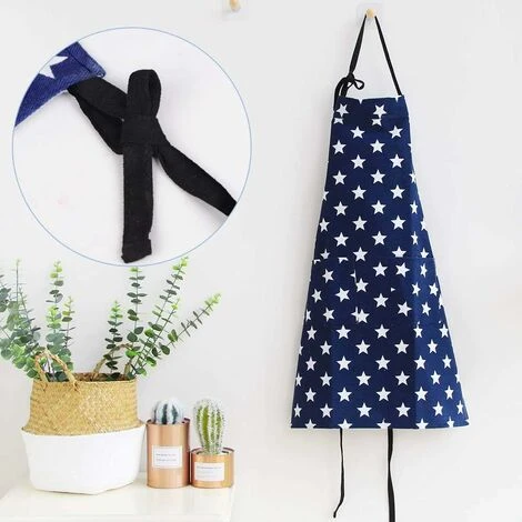 LITZEE Grembiule Protettivo Grembiule Stella Con Tasca Grembiule Da Cucina Regolabile Grembiule Da Cucina Grembiule Bavaglino BBQ Grembiule Da Donna Per Donne Lavori In Cucina Lavori Domestici Blu Nav 7 LITZEE Grembiule Protettivo Grembiule Stella Con Tasca Grembiule Da Cucina Regolabile Grembiule Da Cucina Grembiule Bavaglino BBQ Grembiule Da Donna Per Donne Lavori In Cucina Lavori Domestici Blu Nav - immagine 5