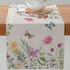 LITZEE Runner Da Tavolo Runner Da Tavolo Runner Da Tavolo Runner Da Tavolo In Iuta Rosa Floreale Decorazioni Estive Camino Decorativo Per Matrimonio Estate Autunno Festival Decorazioni Per Feste Count