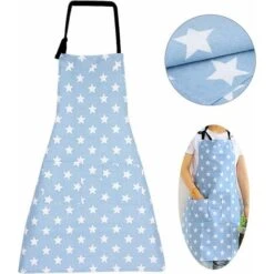 LITZEE Grembiule Protettivo Grembiule Stella Con Tasca Grembiule Da Cucina Regolabile Grembiule Da Cucina Grembiule Bavaglino Barbecue Grembiule Da Donna Per Donne Lavori In Cucina Lavori Domestici Az