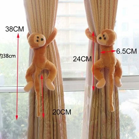 LITZEE Fermatenda Per Tende Set Di 2 Graziosi Fermacravatta Per Camera Dei Bambini Ganci Per Tende Scimmia Di Peluche Fibbia Per Tende Accessori Per La Decorazione Della Finestra Fermatenda Per Tende 7 LITZEE Fermatenda Per Tende Set Di 2 Graziosi Fermacravatta Per Camera Dei Bambini Ganci Per Tende Scimmia Di Peluche Fibbia Per Tende Accessori Per La Decorazione Della Finestra Fermatenda Per Tende - immagine 5