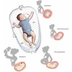 LITZEE Nido Multifunzionale Per Neonati E Neonati, Nido, Lettino Da Viaggio, 100% Cotone, Culla Neonato Bozzolo A Doppia Faccia, Copertura Anti-Allergia Per Culla Neonato -Vendite ATMOSPHERA || None || Maxwell & Williams 96301178 5