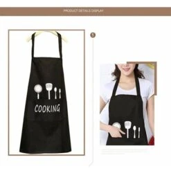 Grembiule Da Cucina Unisex Per Chef Impermeabile Con Tasche Grembiuli Per Cucina Ristorante Lavoro Barbecue Giardinaggio Lavorazione Cucina Nero -Vendite ATMOSPHERA || None || Maxwell & Williams 97073585 3