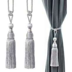 1 Paio Di Fermacravatta Con Nappe Fermacravatta Squisiti Nappe Per Tende Fatte A Mano Decorazione Per Tende Fermacravatta Con Nastro Per Soggiorno Camera Da Letto Biblioteca Hotel