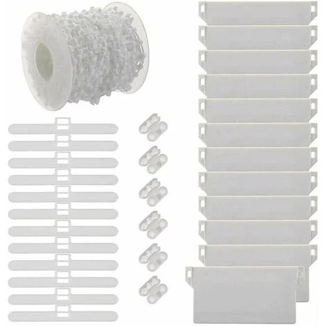 Kit Di Riparazione Per Tende Verticali, Accessori Per Tende Verticali, Connettori A Catena In Plastica, Connettori Superiori, Ganci Da 89 Mm, Stecche Per Pesi 3 Kit Di Riparazione Per Tende Verticali, Accessori Per Tende Verticali, Connettori A Catena In Plastica, Connettori Superiori, Ganci Da 89 Mm, Stecche Per Pesi