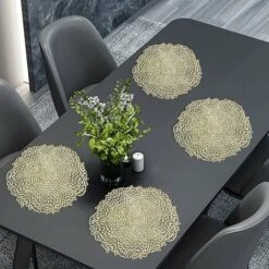 Tovaglietta Rotonda Oro, 6 Pezzi Set Di Tovagliette Lavabili In PVC Resistente Al Calore Per La Decorazione Della Cucina Domestica 38x38cm 11 Tovaglietta Rotonda Oro, 6 Pezzi Set Di Tovagliette Lavabili In PVC Resistente Al Calore Per La Decorazione Della Cucina Domestica 38x38cm -Vendite ATMOSPHERA || None || Maxwell & Williams 97077479 5